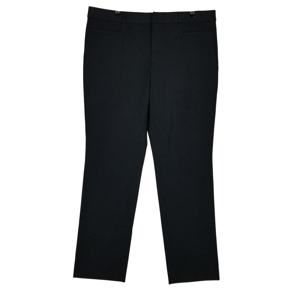 Banana Republic Sloan Dress Pants Women 16L Black Tailored Stretch 183602-01-1